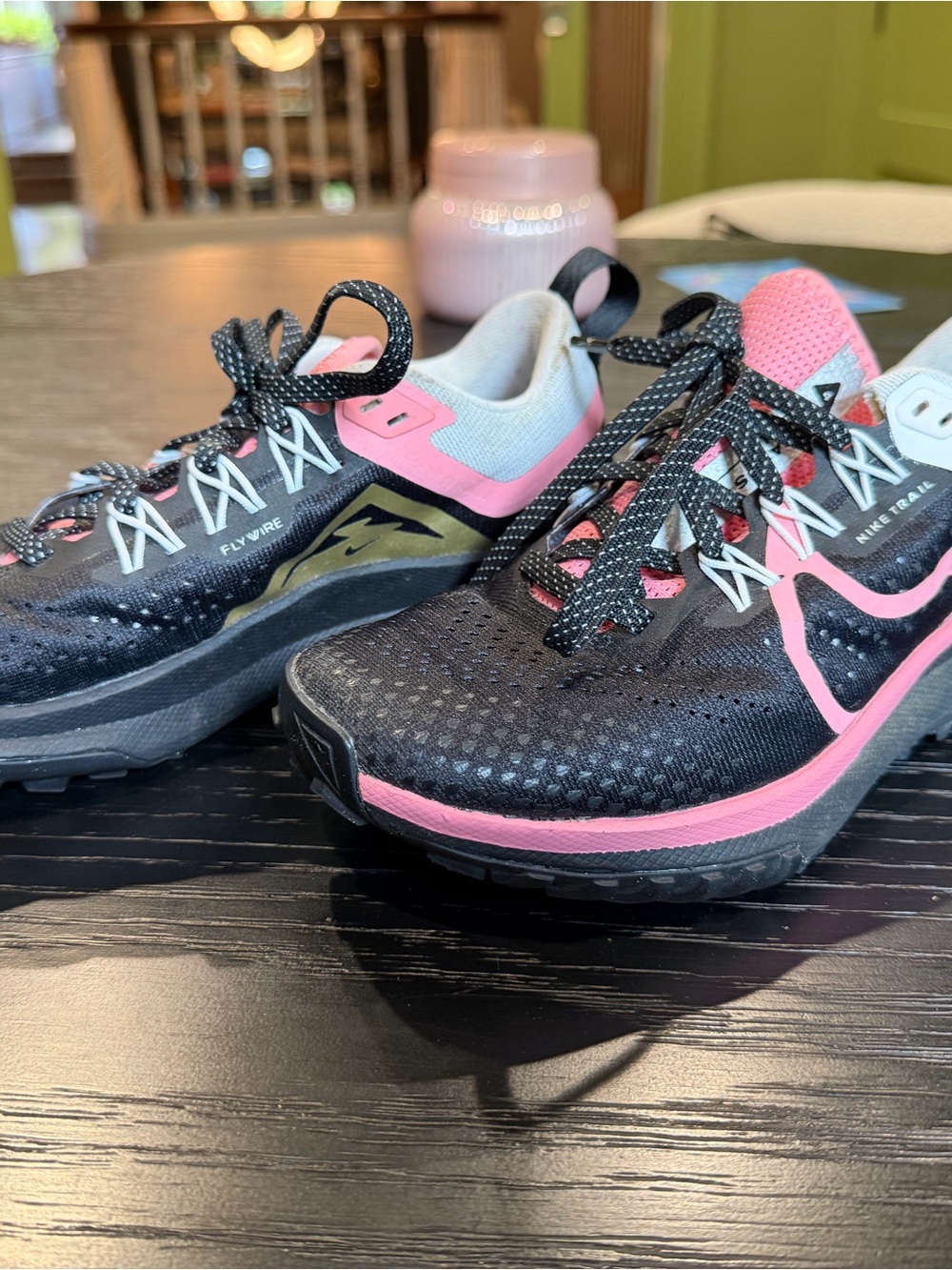 Nike Women’s Black and Pink Trail Running Shoes
